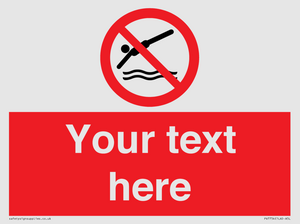 Custom prohibition no diving